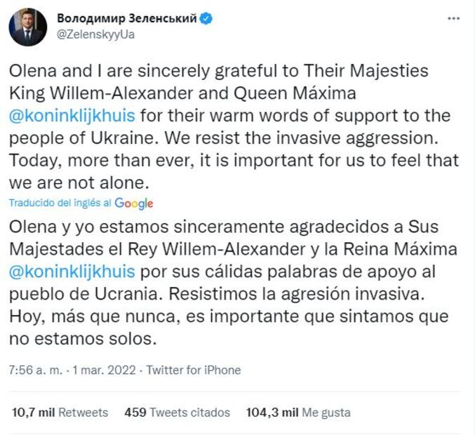 Presidente de Ucrania agradece apoyo de los duques de Cambridge pero no menciona a los Sussex