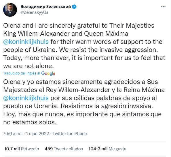 Presidente de Ucrania agradece apoyo de los duques de Cambridge pero no menciona a los Sussex