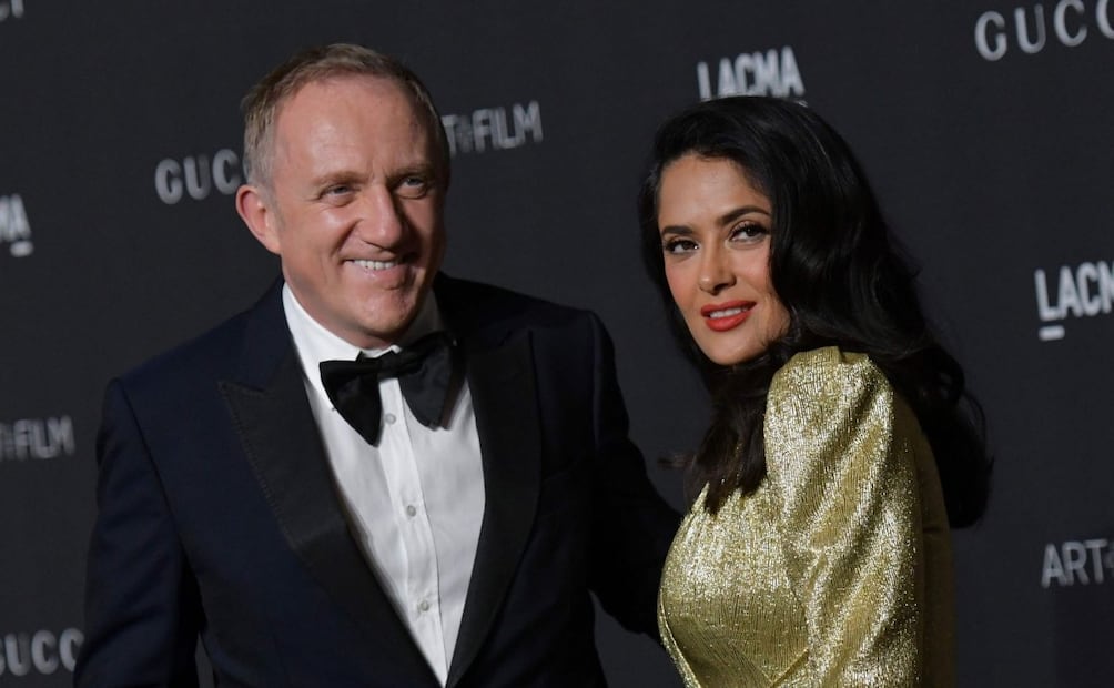 Salma Hayek y François-Henri Pinault  / Foto: Chris Delmas - AFP