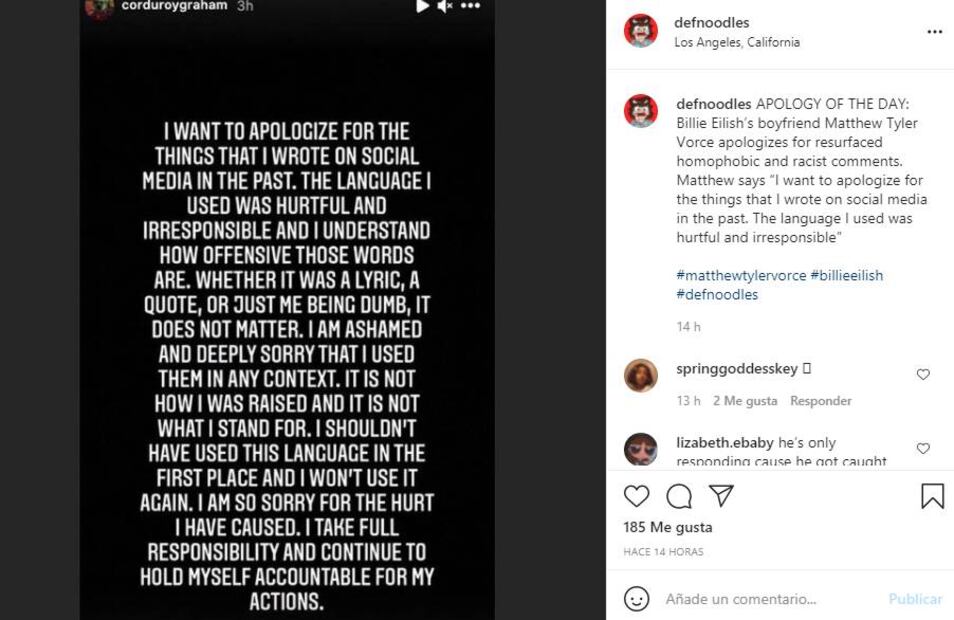 Billie Eilish se disculpa por los comentarios racistas que hizo contra la comunidad china