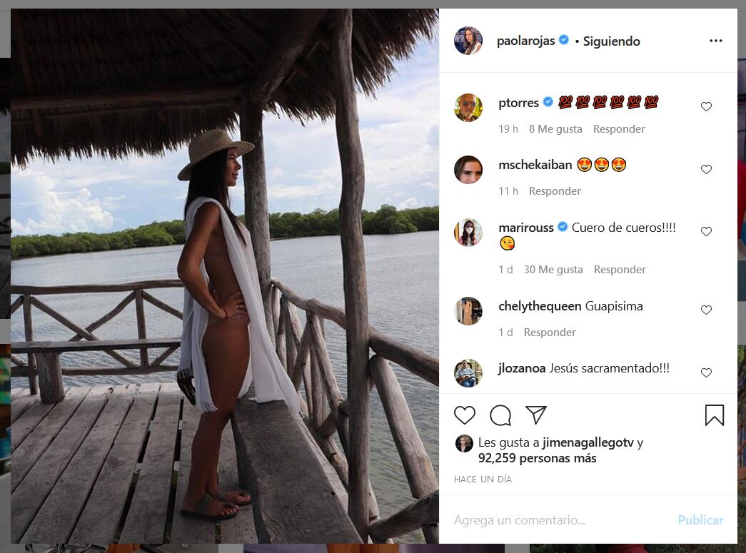 ¡Guapísima! Paola Rojas disfruta la playa y luce cuerpazo