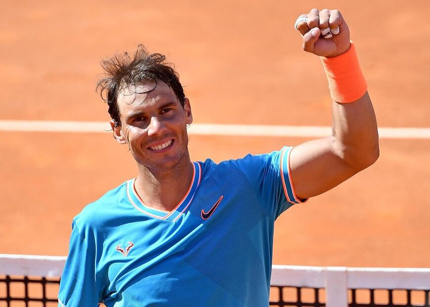 Rafa Nadal celebra su victoria ante Fernando Verdasco en Roma. Foto de 2019 / EFE