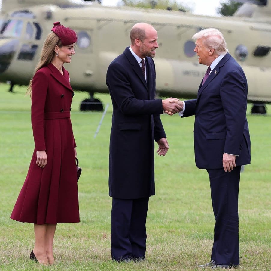 Los príncipes de Gales, William y Kate, con Donald Trump / Foto: Royal Family