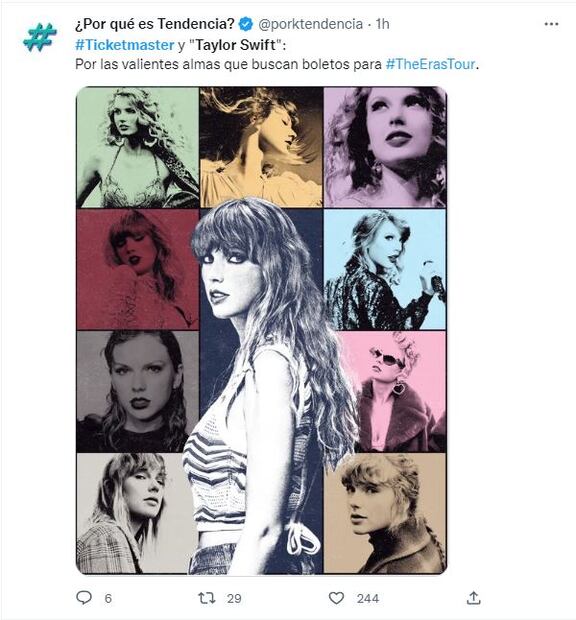 Fans de Taylor Swift tiran el sitio de Ticketmaster para el "Eras Tour"