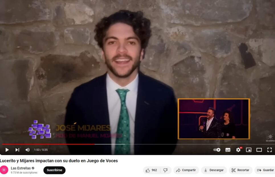 José Manuel Mijares le desea suerte a su hermana Lucerito y a su padre Manuel Mijares / Youtube: Las Estrellas