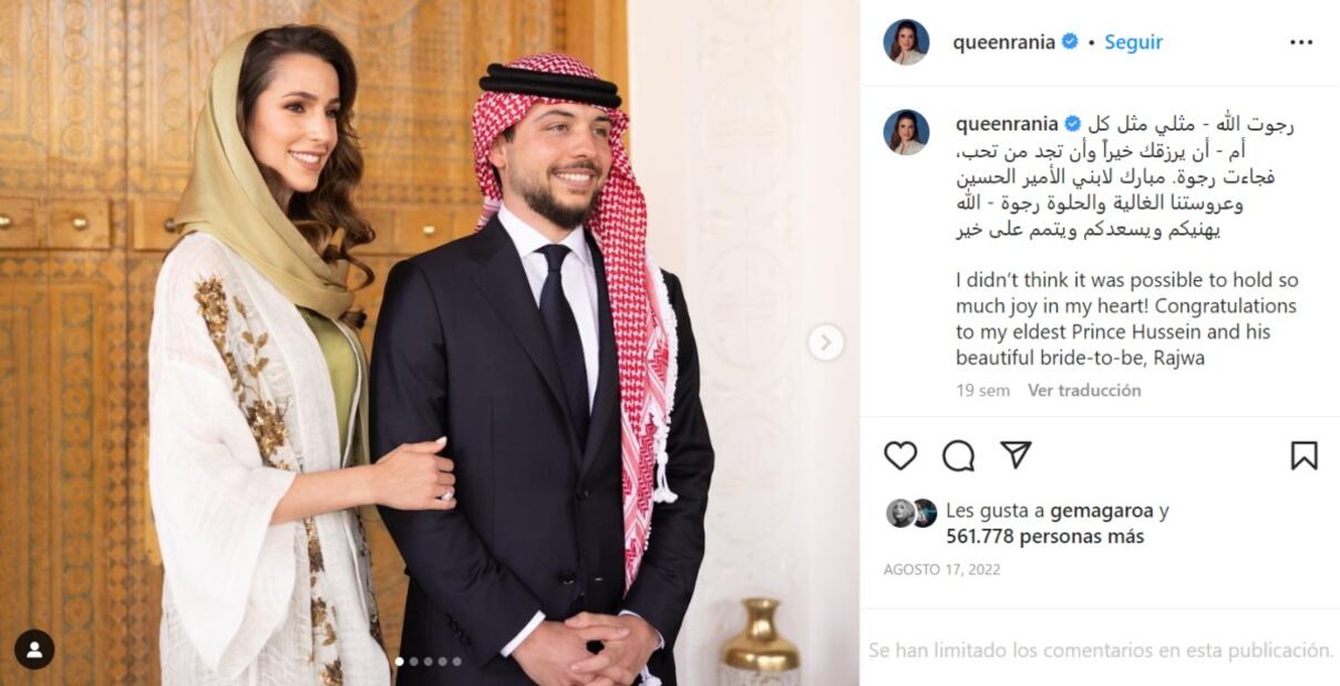 ¡Habrá boda real! El príncipe heredero Hussein revela la fecha de su casamiento