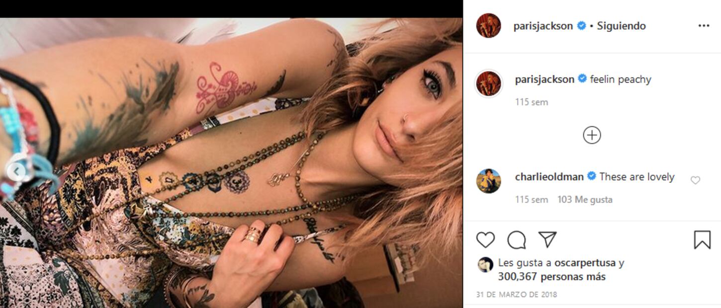El significado de los 53 tatuajes de la hija de Michael Jackson