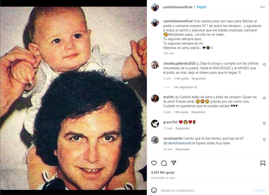 Lourdes Ornelas, mamá de Camilín, hijo de Camilo Sesto, rompe el silencio