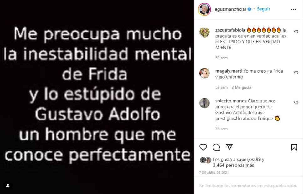 Frida Sofía sobre Enrique Guzmán: Las investigaciones están completas