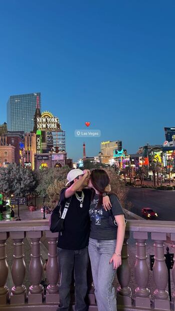 Emily Cinnamon y Jaziel Avilez en Las Vegas / Foto: Instagram