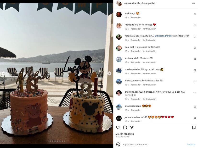 Alessandra Rojo de la Vega y Emmanuel Grey celebran el cumpleaños de sus mellizos