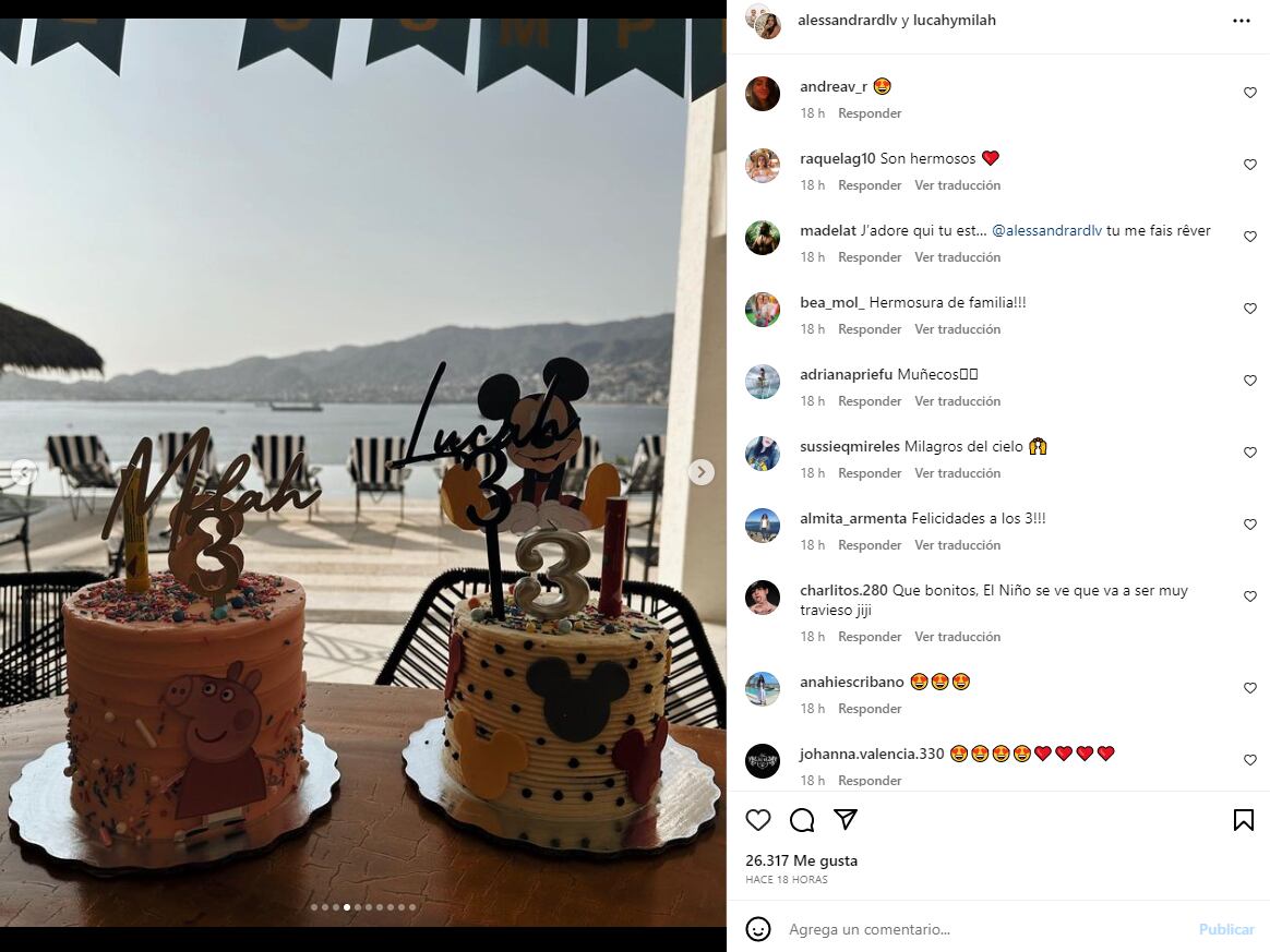 Alessandra Rojo de la Vega y Emmanuel Grey celebran el cumpleaños de sus mellizos