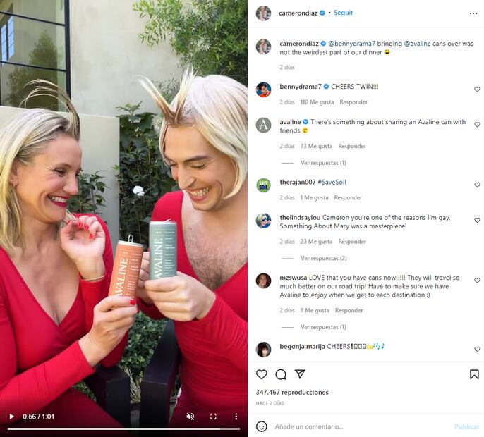 Cameron Diaz recrea el peinado de "gel" de "Loco por Mary" y alborota las tendencias