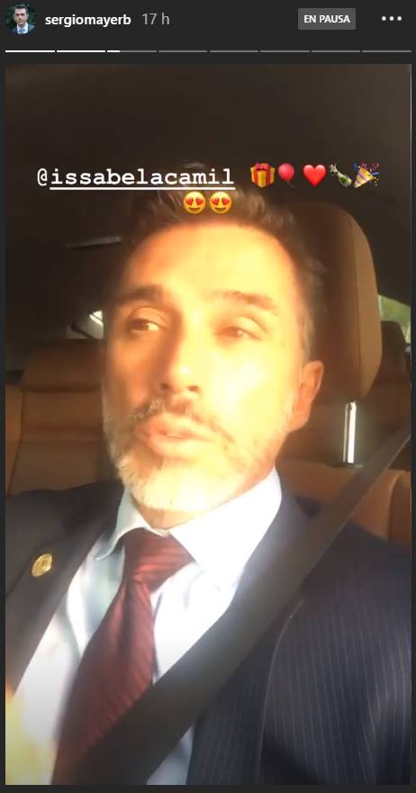 Sergio Mayer se disculpa por no estar en el cumpleaños de Issabela Camil 