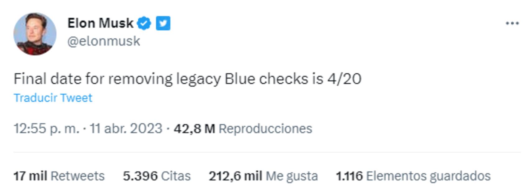 Elon Musk quita la palomita azul a cuentas de Twitter y los famosos reaccionan