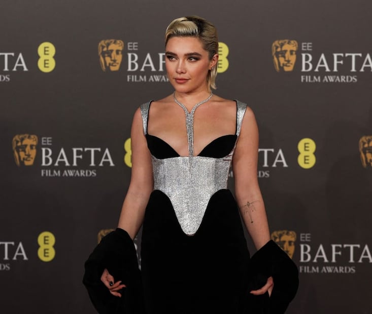 Florence Pugh en la alfombra de los Premios BAFTA 2024 / AFP