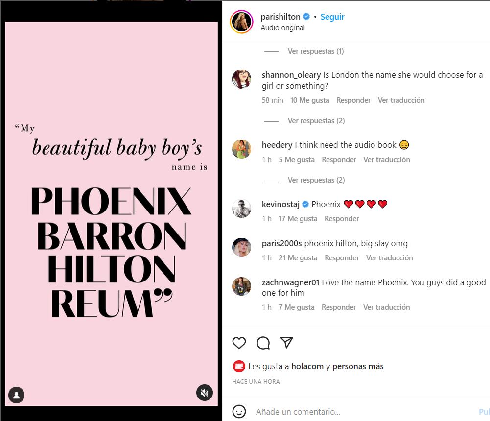 Paris Hilton revela el nombre de su bebé y su dulce significado