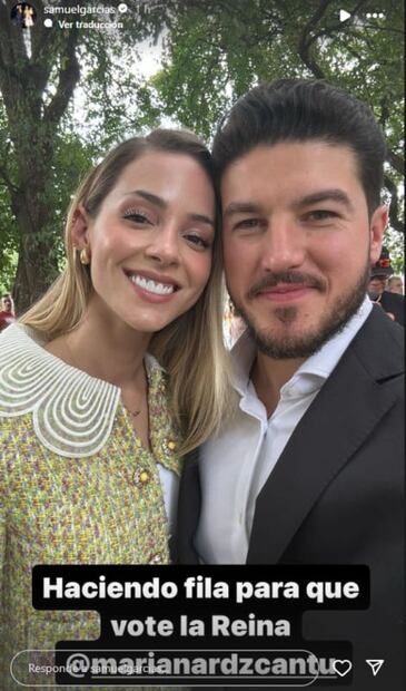 Así votaron Samuel García y Mariana Rodríguez / Instagram