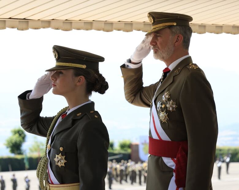 La princesa Leonor con su papá, el rey Felipe VI de España / Foto: Casa Real de España