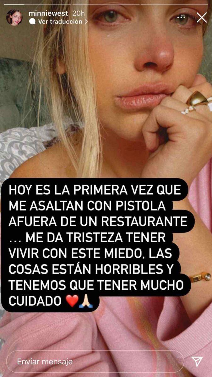 Asaltan a Minnie West, hija de Amparo Serrano, creadora de Distroller