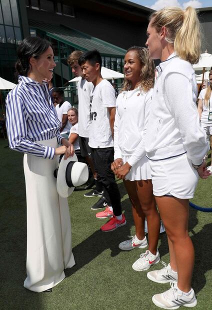 Kate Middleton y Meghan Markle, elegantes y distinguidas en Wimbledon