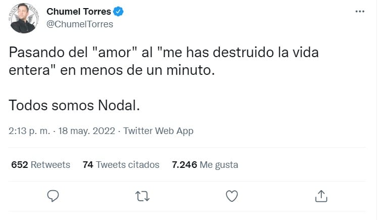 Christian Nodal y Belinda: Chumel Torres se mofa de la polémica, "todos somos Nodal"