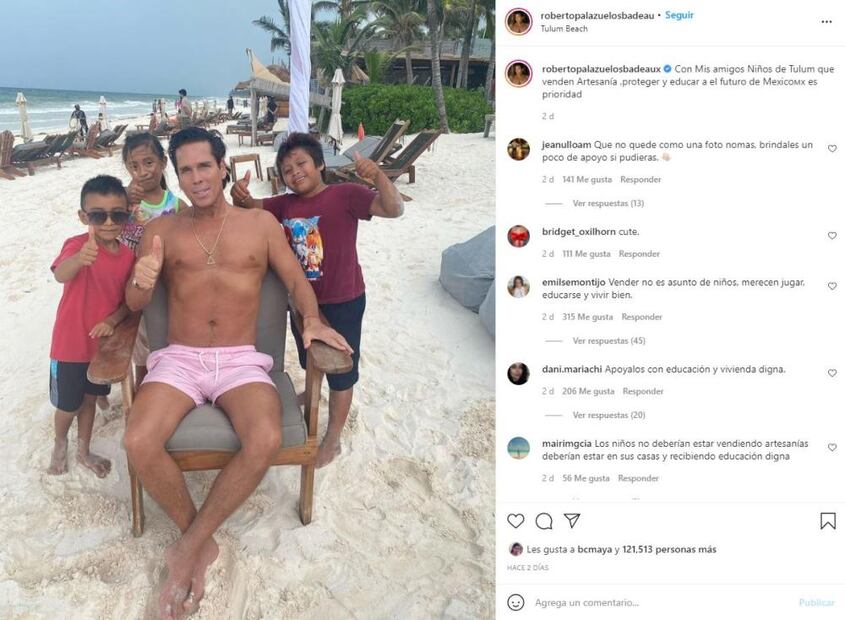 Roberto Palazuelos es criticado en Instagram por esta foto