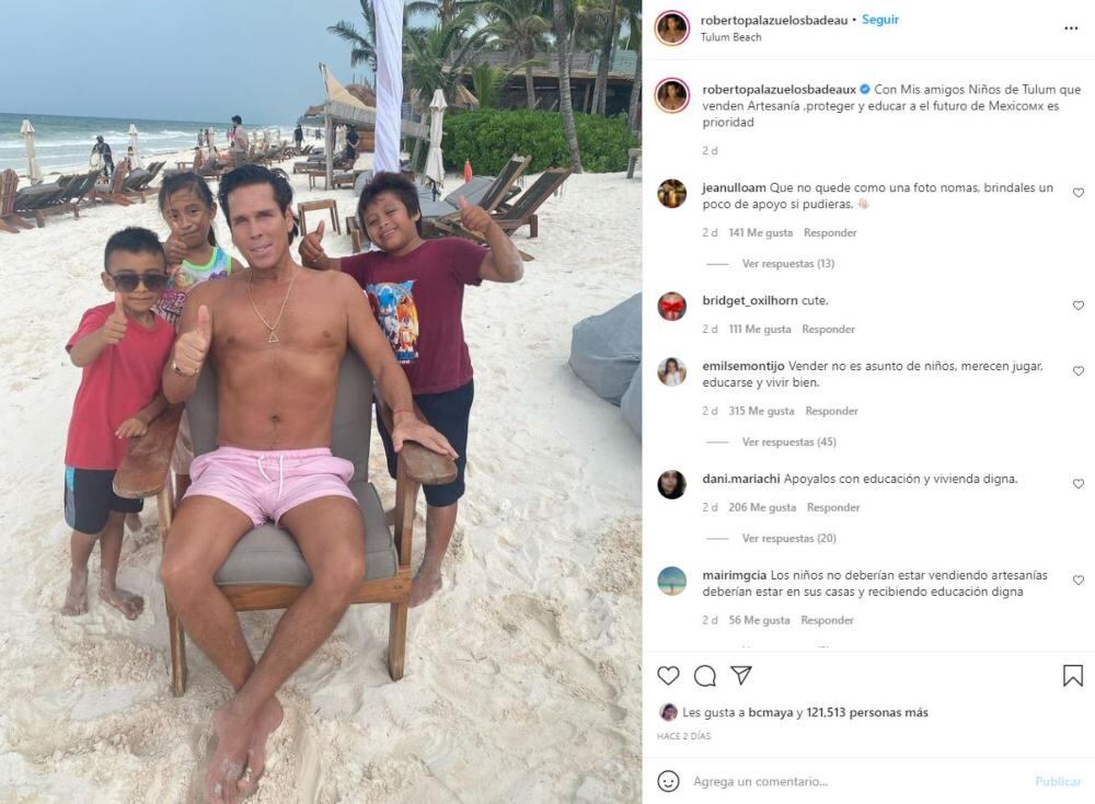Roberto Palazuelos es criticado en Instagram por esta foto