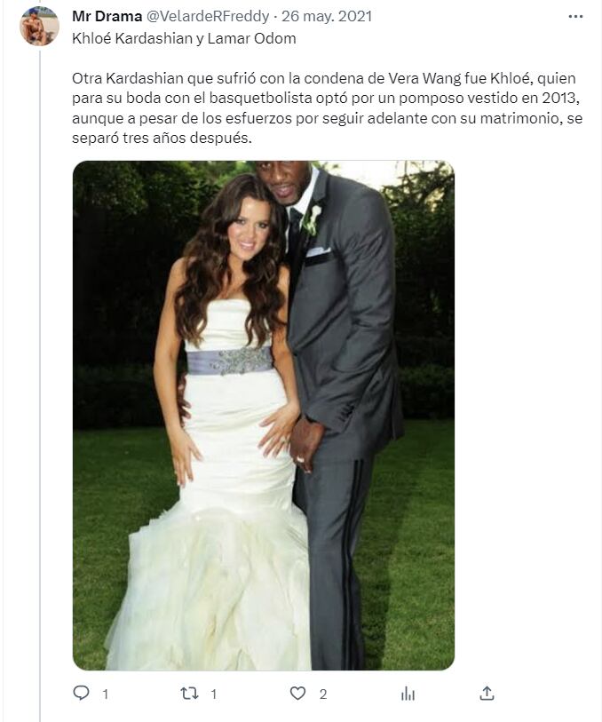 El divorcio de Khloé y Lamar fue finalizado en diciembre de 2016. / Twitter