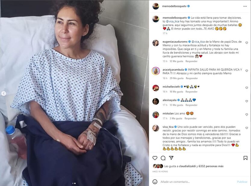 Vica Andrade, esposa de Memo del Bosque, se retira los implantes mamarios por fuertes padecimientos