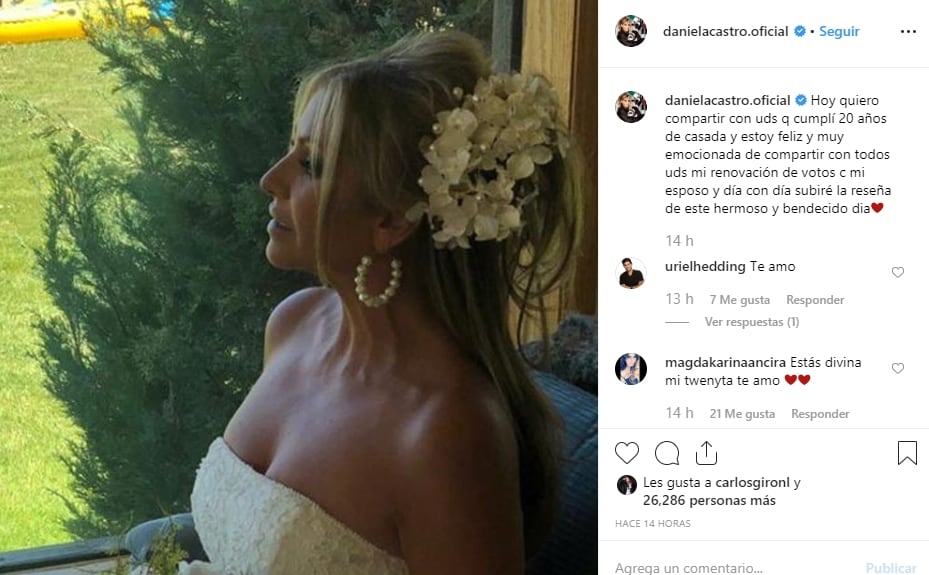Daniela Castro y Gustavo Díaz Ordaz renuevan sus votos tras 20 años de matrimonio