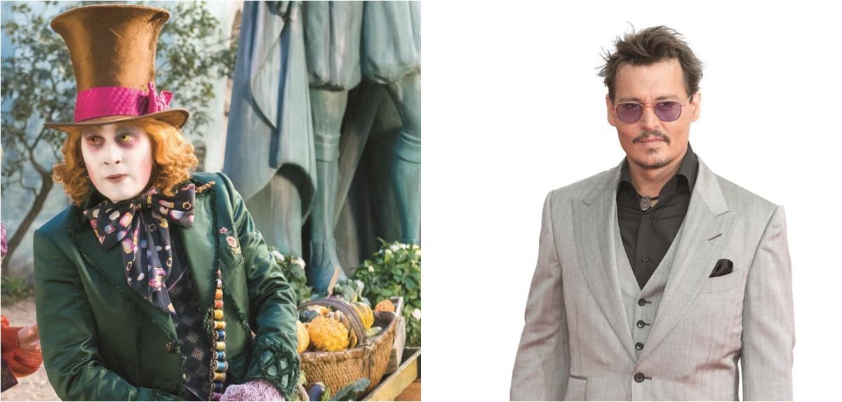 Así lucen los personajes de “Alicia a través del espejo” sin caracterización