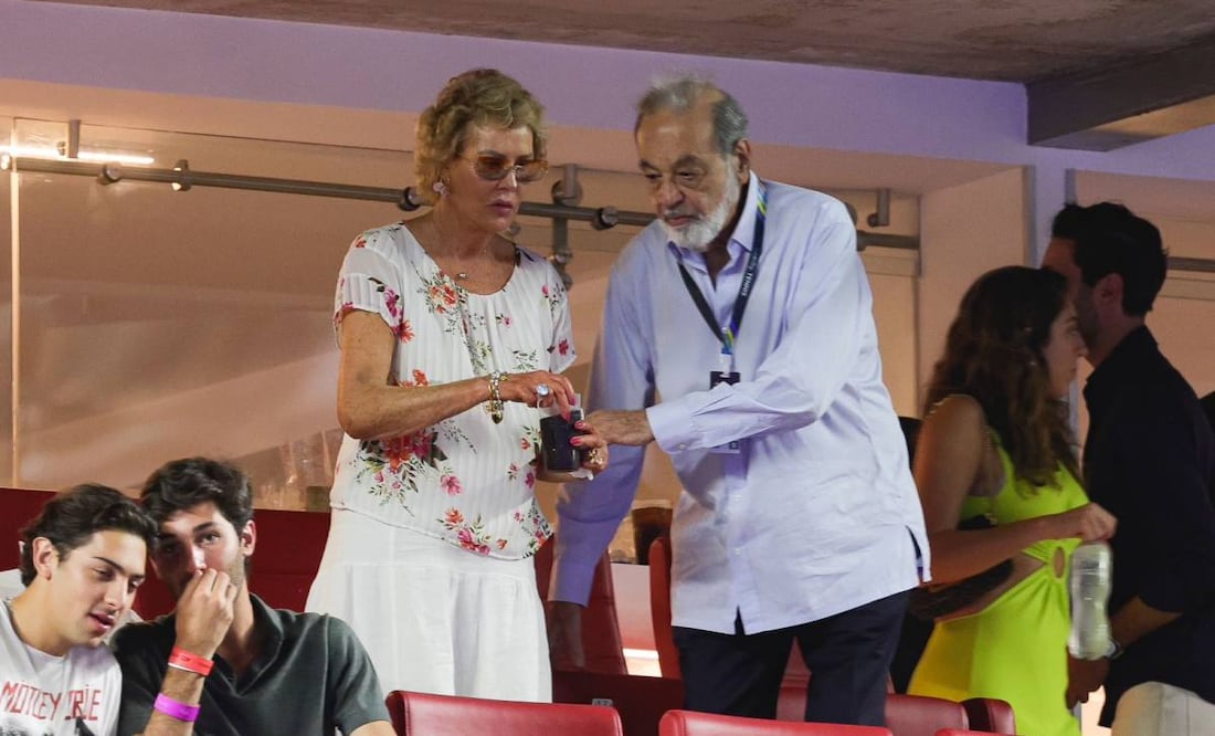 Mercedes Sánchez Navarro y Carlos Slim. (Foto: Arturo Quintero)
