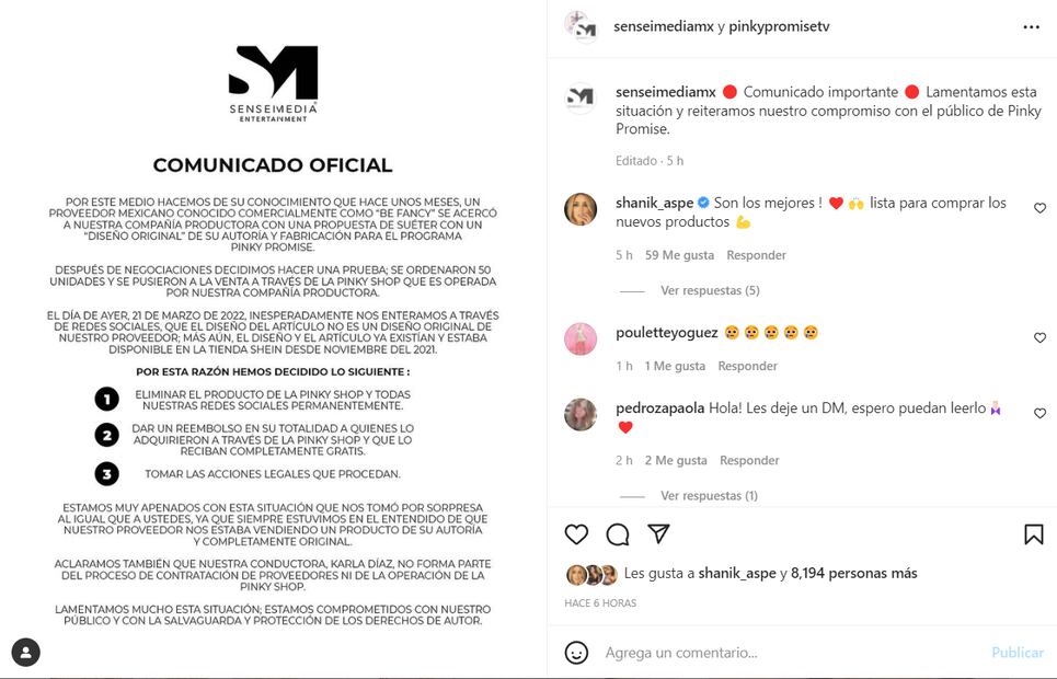 Karla Díaz rompe el silencio: sacan del mercado el suéter que vendía de Shein