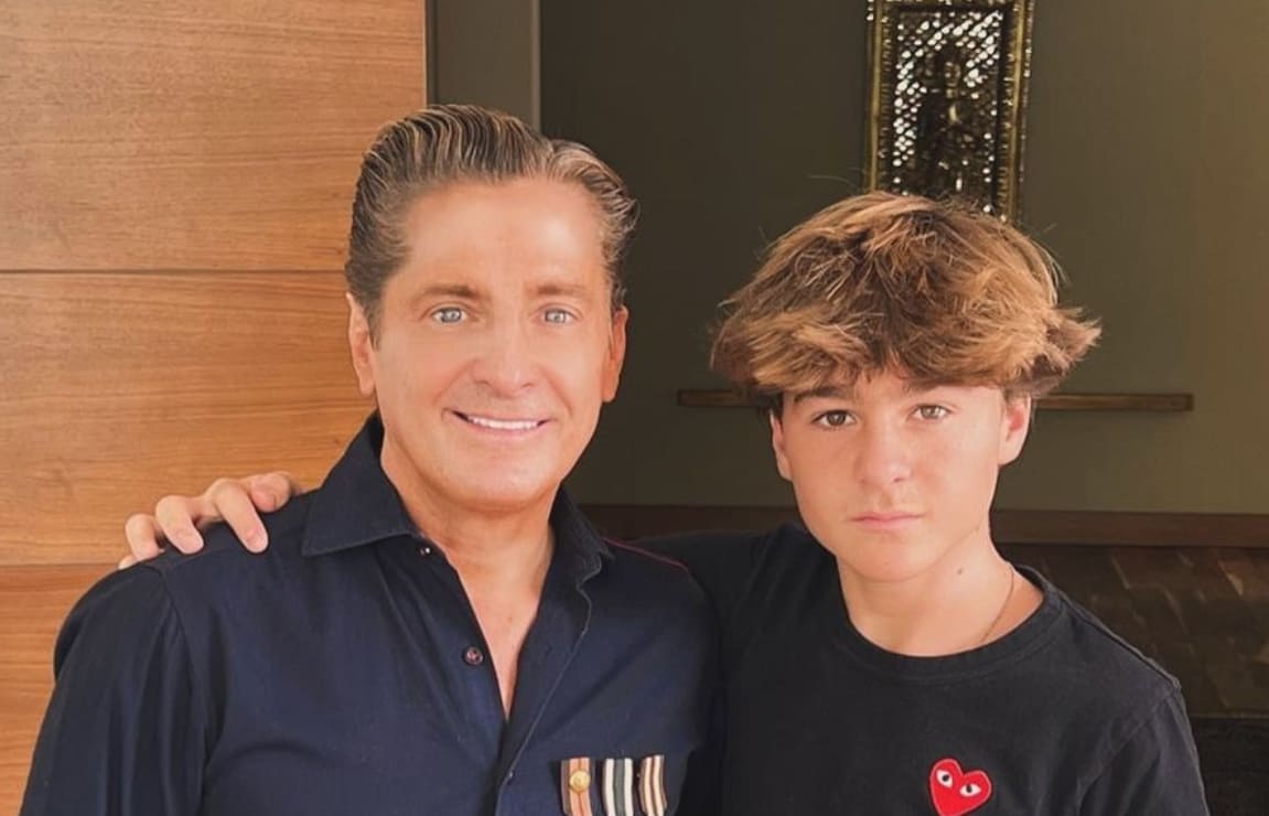 Alejandro Basteri presume a su hijo Pierre, sobrino de Luis Miguel