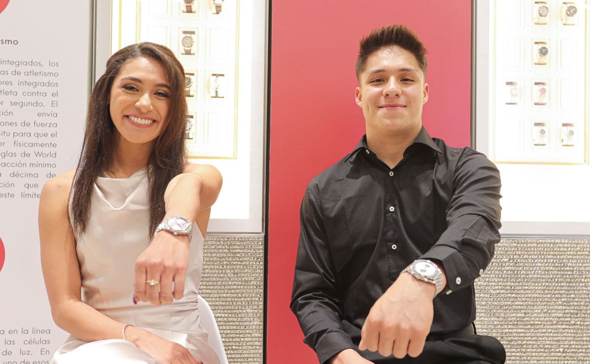 Osmar Olvera y Gaby Agundez, atletas mexicanos de París 2024, celebraron su participación con OMEGA / Foto: Arturo Quintero