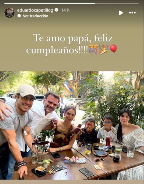 Eduardo Capetillo celebró su cumpleaños con sus hijos y su esposa Biby Gaytán / Instagram