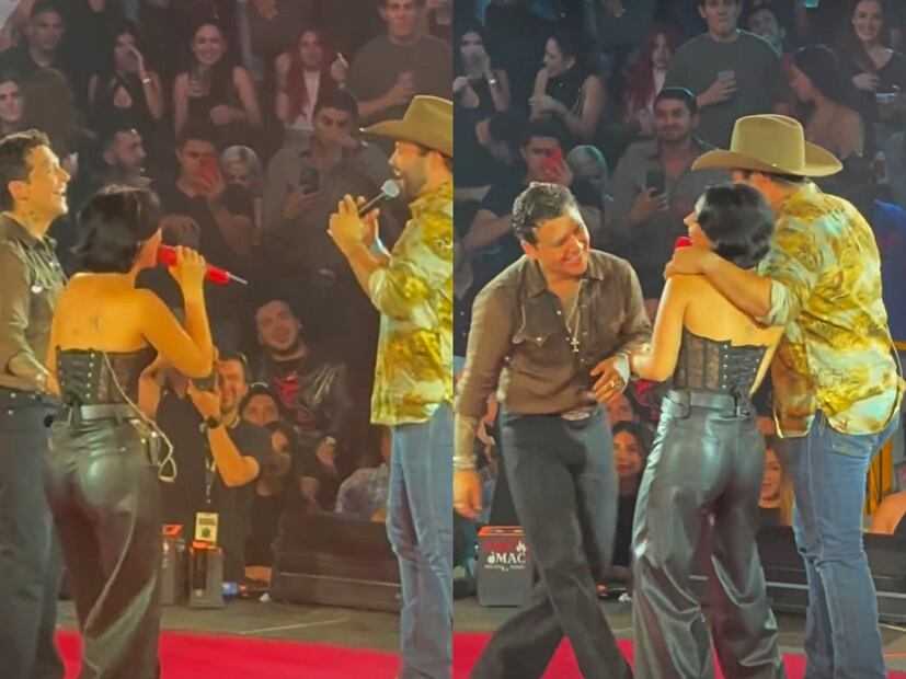 Christian Nodal junto a Ángela y Leonardo Aguilar / Foto: Instagram