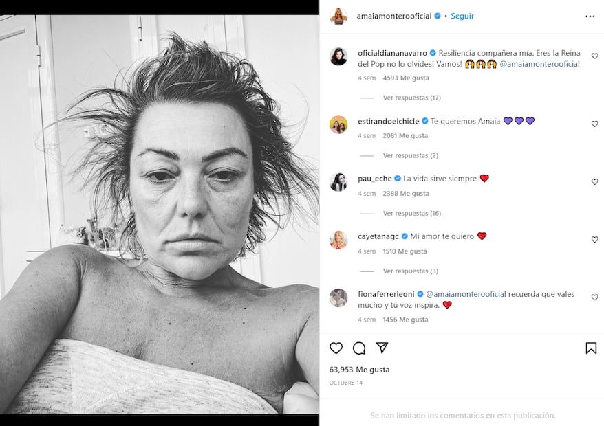 La familia de Amaia Montero informa sobre su estado de salud