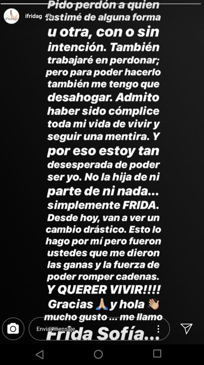 Frida Sofía pide perdón y Alejandra Guzmán acepta distanciamiento con su hija