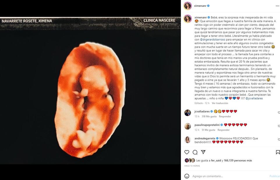 Ximena Navarrete espera a su segundo bebé