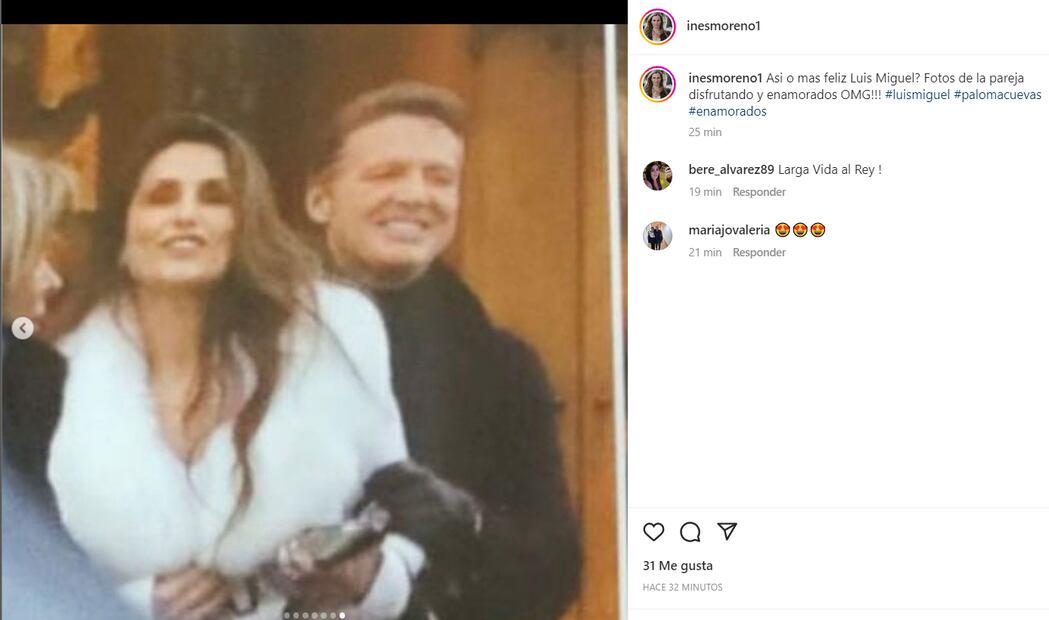 FOTOS. Luis Miguel y Paloma Cuevas, sonrientes y abrazados presumen su amor en Bilbao