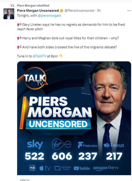 "Hipocresía", Piers Morgan tunde a Meghan y Harry por llamar 'príncipes' a sus hijos