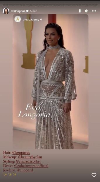 Eva Longoria, atrevida y elegante con un diseño de Zuhair Murad y joyas de Chopard