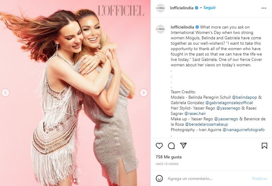Belinda es portada de la revista L’Officiel India en Día Internacional de la Mujer