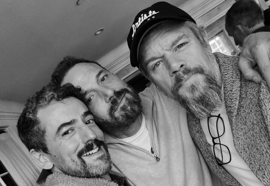 Luis Gerardo Méndez, Ben Affleck y Matt Damon / Foto: Instagram