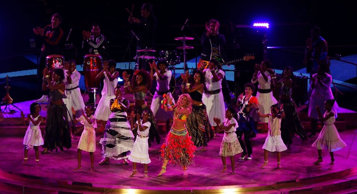 Shakira durante la clausura del Mundial de Futbol en 2010 / Foto: Getty Images