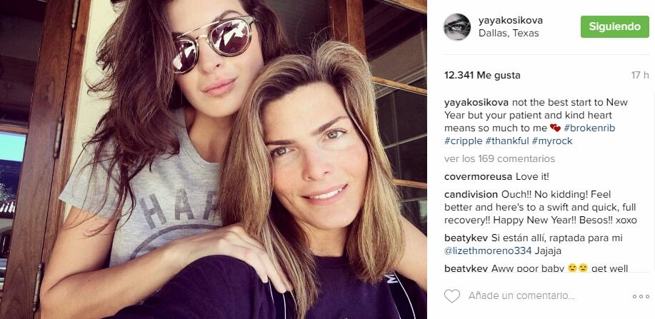 Yaya Kosikova sufrió un accidente durante su viaje de fin de año