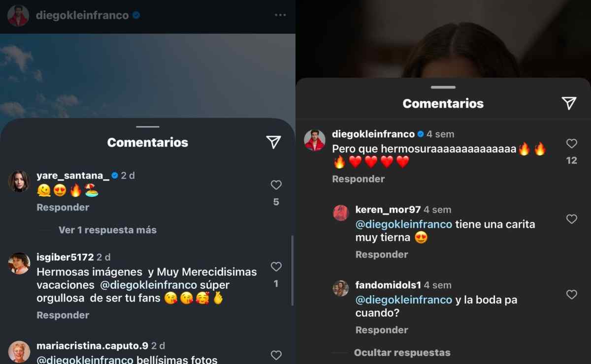 En redes sociales, Diego Klein y Yare Santana intercambian románticos comentarios / Fotos: Captura