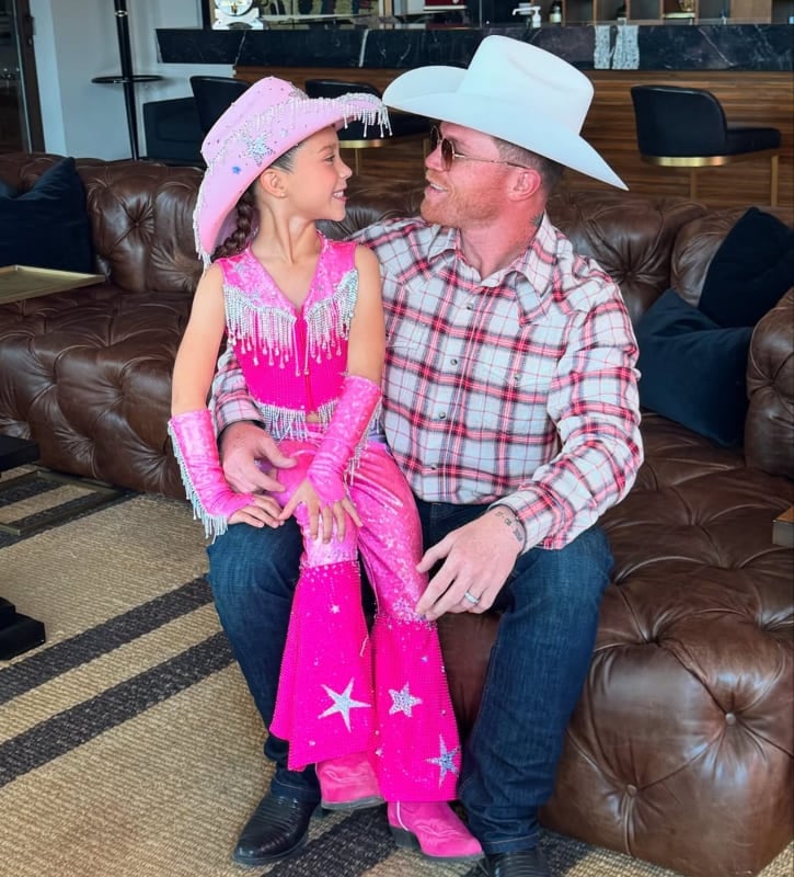 Saúl 'Canelo' Álvarez con su hija María Fernanda / Foto: Instagram